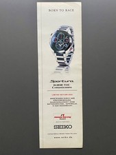 Seiko Sportura Kinetic Chronograph 2006 Vintage Watch Ad Werbung Reklame V3