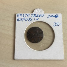 French Dupré 5 Centimes coin from the First Republic (1792-1804). 