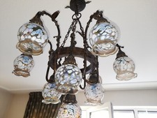 Schwere, schmiedeeiserne Deckenleuchte, vorzugsweise für Wohnzimmer