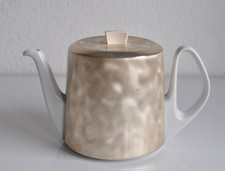 Bauscher Weiden Kaffeekanne Teekanne mit WMF Messing Isolierhaube Art Deco