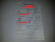 Fahrzeugbrief KFZ Brief 1978