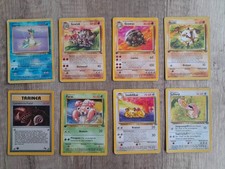 8 Pokemon Karten Fossil Dschungel 1 Edition Konvolut Vintage Sammlung Lapras TCG