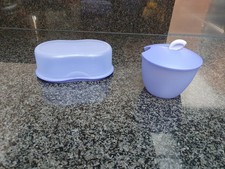 Tupperware Butterdose, Butterperle + Marmeladendose lila, TOP