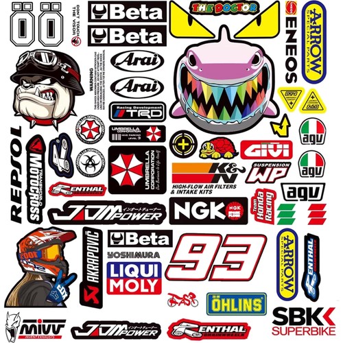 Motorrad aufkleber 3er set - motorrad,