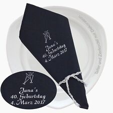 Servietten zu Taufe Geburtstag Hochzeit Gold Deko Feier personalisiert MIT NAMEN