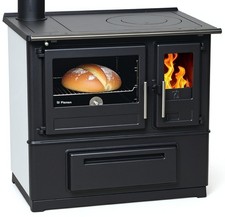 EEK A+ Küchenofen Holzherd Plamen Slavonac N weiß, linke Version - 8 kW D ...