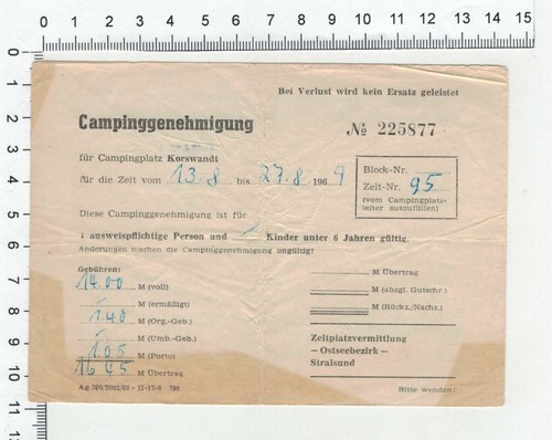 Ddr campinggenehmigung - ddr,