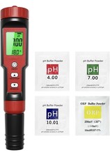 pH Chlor Messgerät 7-in-1, pH Chlor Salzgehalt ORP TDS EC Temperatur Meter,