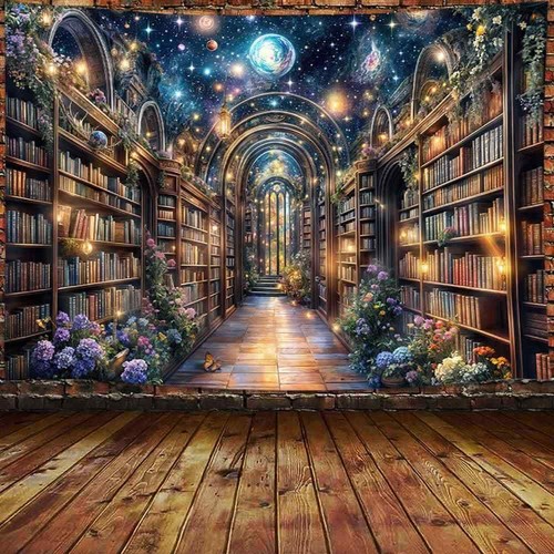 Galaxie bibliothek poster - galaxie, xxl