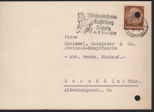 Leipzig postkarte 1939 - leipzig,, 1939,