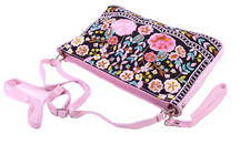 Tasche Leder rosa schwarz