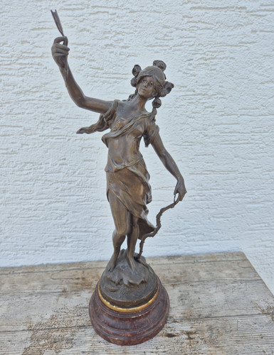 Bronze skulptur statue - statue, frau