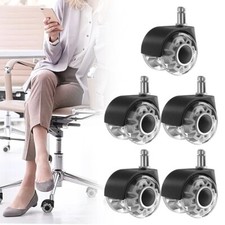 5X BürostuhlRollen Hartbodenrollen Stuhlrollen für Bürostuhl 11mm x 22mm