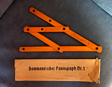 Dammannscher Pantograph Nr. 1 - Holz - 30 cm - antik - mit Gebrauchsanweisung