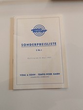 Original Preisliste Tempo Dreirad 3-Rad Oldtimer 1957 N10
