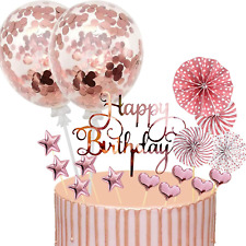 17 Tortendeko Geburtstagstorte Happy Birthday Kuchendeko Rose Gold Cupcake