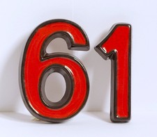 Hausnummern Keramik rot