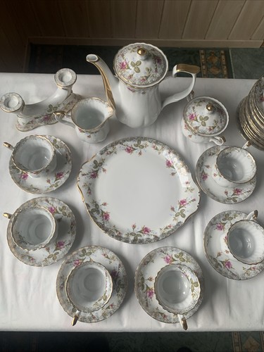 Weis goldrand blumenmotiv - weis, /