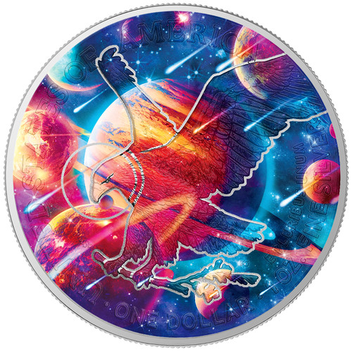 Dollar glowing galaxy - glowing,