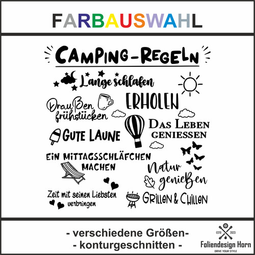 Aufkleber wohnwagen camping - wohnwagen,