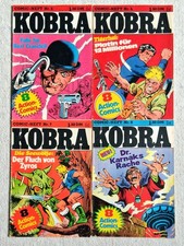 4x KOBRA Comic-Heft Nr. 5, 6, 7, 9 aus dem Jahrgang 1977. 