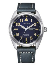 Citizen BM8560-45LE Eco-Drive Solar Super-Titanium™ Herrenuhr Lederband Saphi...