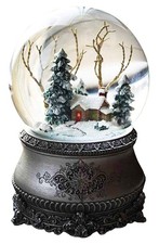 LED Schneekugel Winterwald