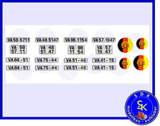 NVA Kfz-Kennzeichen DDR Aufkleber Sticker Decals LKW PKW Anhänger 1:16 -1:14 RC