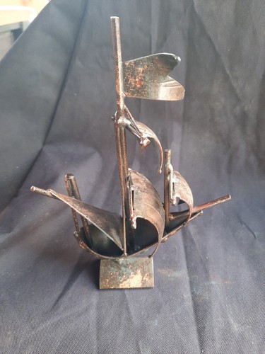 Altes segelschiff model - segelschiff-model, kupfer