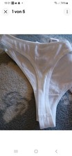 Tanga String Slip,Größe L,  Weis, 95%  Baumwolle ,Neu