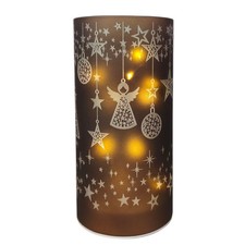 LED Windlicht 20cm Leuchtglas