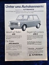 Autobianchi A 112, A 112 E, A 112 Abarth originale Werbung aus 1973