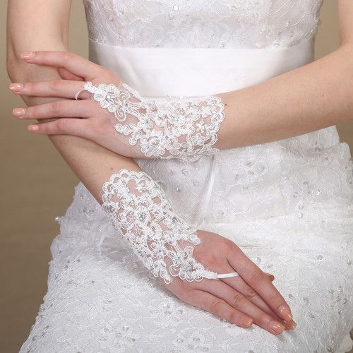 Spitze fingerlose blumenmuster - fingerlose,