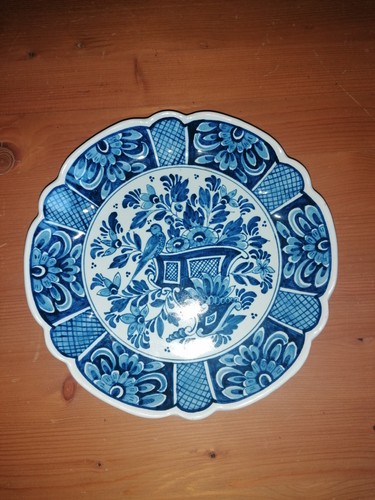 Wandteller delfter blau tief - wandteller,