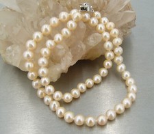 Apricot perlen halskette kette - apricot,