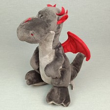 NICI Drache Dragons stehend ❤️ Kuscheltier Stofftier Plüschtier Grau Rot ca 30cm