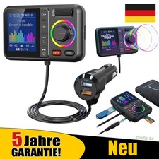 FM Transmitter Bluetooth 5.0KFZ Dual USB Auto Ladegerät für Handy Radio Adapter~