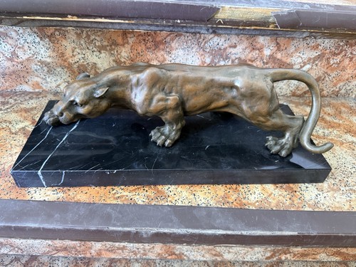 Bronze panther nach - panther, barye