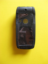 Handytasche für Nokia 6300, schwarz, echt Leder mit Gürtelclip,top