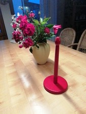 Adventskranzständer Holz rot alt 25 cm hoch