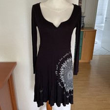 Desigual Designer Jersey Kleid Gr.M Schwarz ohne Gürtel Top Zustand