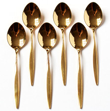 6 WMF Kopenhagen Mokkalöffel Espressolöffel Löffel 800 Silber vergoldet 73,80 g