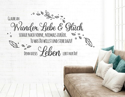 Wandtattoo wohnzimmer spruch - wandtattoo,