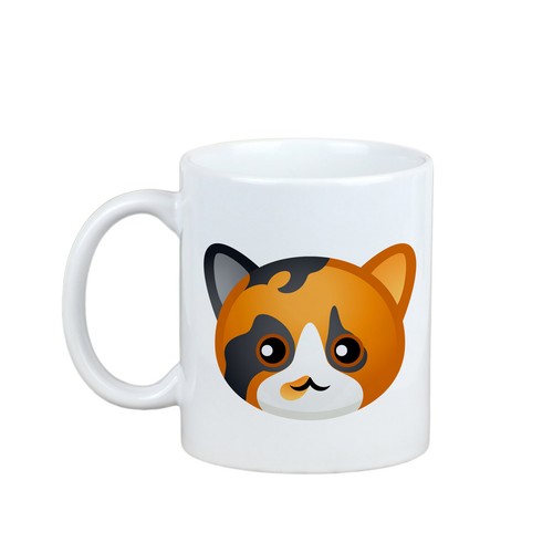 Schildpatt tasse mit katze - tasse,