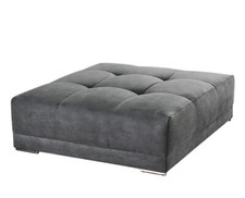 XXL-Hocker 120x120 cm für Big-Sofa Federkern Polstersitz in Mikrofaserstoff Grau