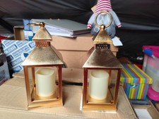 Elambia Flammenlose Laternen Kupfer für innen (Eher Gold)