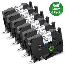 6x Schriftband TZe-211 Schwarz