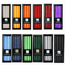 4 durchgefärbte Stearin-Stabkerzen Verschiedene Farben Kerzenfarm Hahn Kerzen 