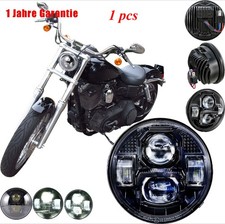 5.75'' LED Motorrad Haupt Scheinwerfer Projektor Lampe Schwarz Für Harley 