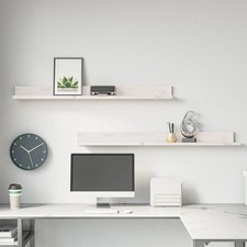 2x Wandregal Massivholz Kiefer